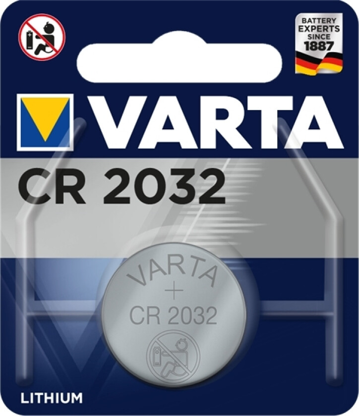 - CR2032 batteri - Li/MnO2 - 230 mAh