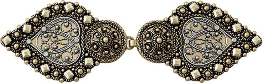 Bilde av Jakkespenne Telemark i 830 antikkforgylt og oksidert sølv