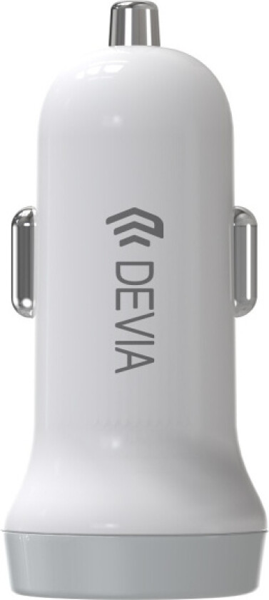Bilde av Devia Billaddare med 2xUSB 3,1A - Vit