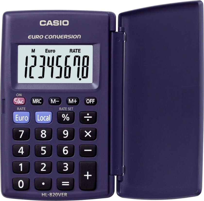 Kalkulator Casio HL-820VER Blå Lomme