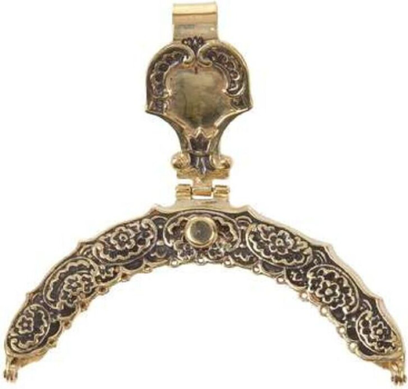 Bilde av Løkenbunad, Veskelås i forgylt messing