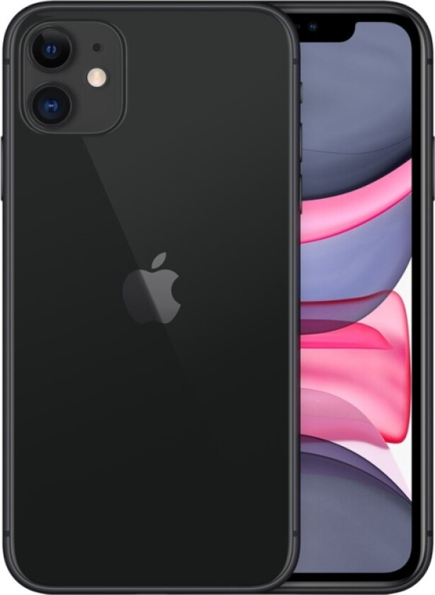 iPhone 11 - 4G smartphone - dobbelt-SIM - 64 GB - LCD-display - 6.1" - 1792 x 828 piksler - 2x bakkameraer 12 MP, 12 MP - front camera 12 MP -