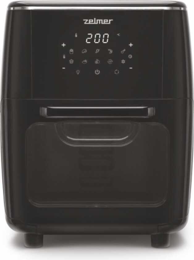 ZAF7120, Frityr med lite fett, 12 l, 200 °C, 60 min, Single/enkelt, Sort