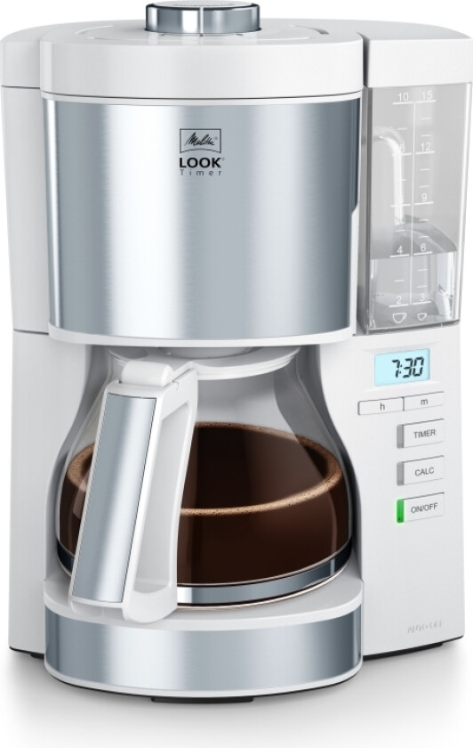 Look V Timer - Overflow coffee maker - White