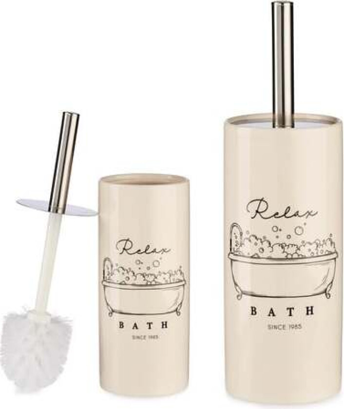 Toalettbørste Relax Bath Ceramic (9,6 x 32 x 9,6 cm)