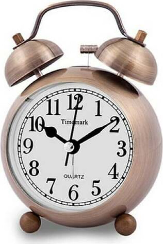 Analog Alarm Clock Timemark Bronse (9 x 13,5 x 5,5 cm)