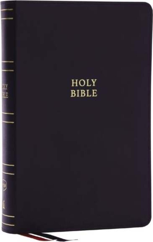 NKJV, Single-Column Reference Bible, Verse-by-verse, Black Bonded Leather, Red Letter, Comfort Print