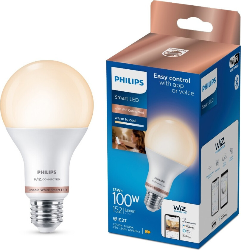 Pære 13 W (tilsvarer 100 W) A67 E27, Smartpære, Hvit, E27, Hvit, 2700 K, 2700 K