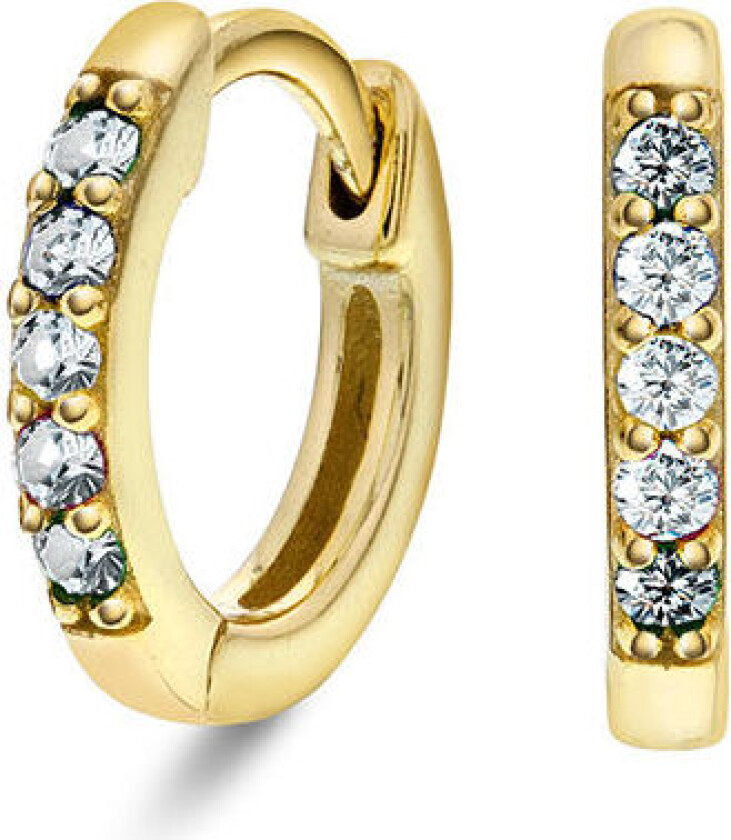 Prins&Prinsesse, Øreringer til barn i 925 forgylt sølv med zirkonia