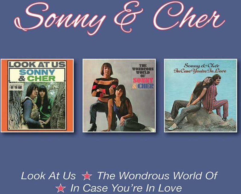 Sonny & Cher : Look at Us/The Wondrous World Of/In Case You’re in Love CD 2 Pre-Owned