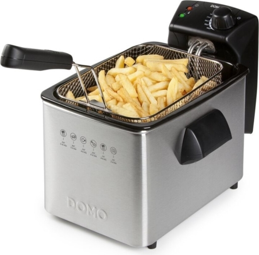 Frityrkoker DOMO DO465FR 4 L 3000 W Sølv Stål