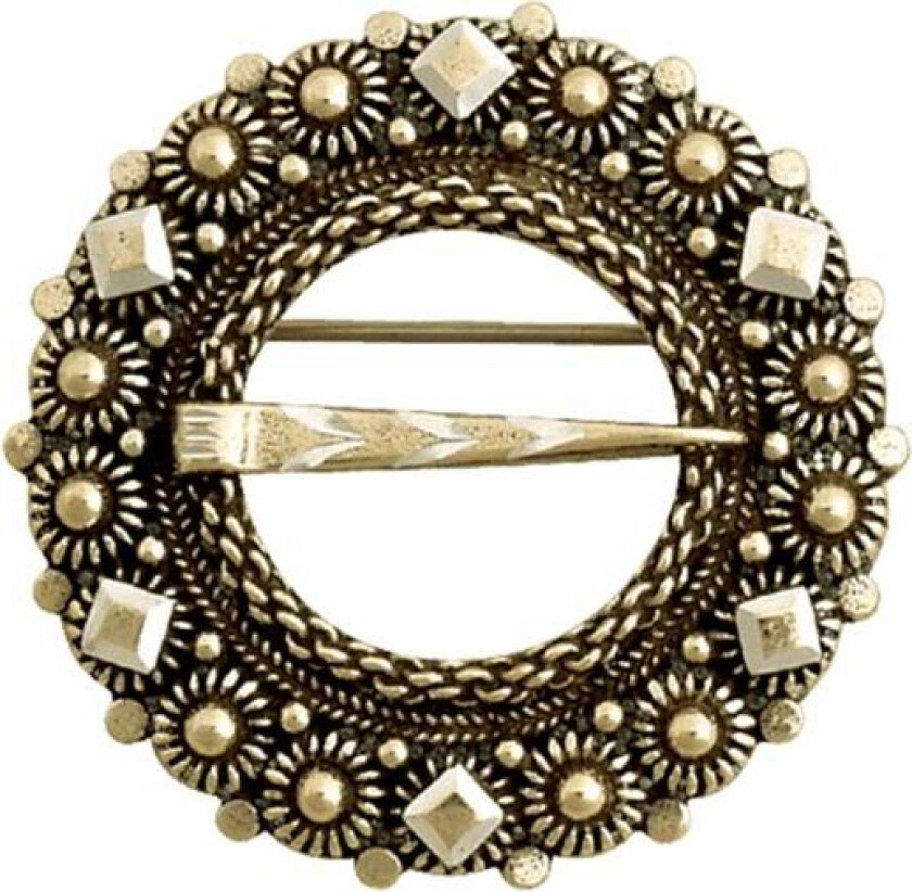 Halsring Telemark i 830 antikkforgylt sølv