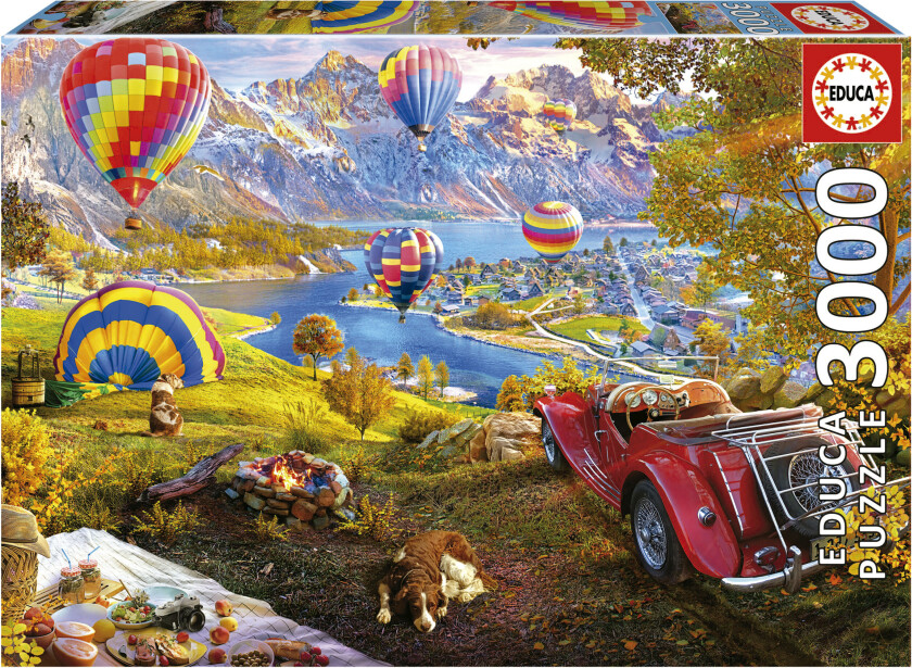 Pussel Educa The Valley of Hot Air Balloons 3000 Delar