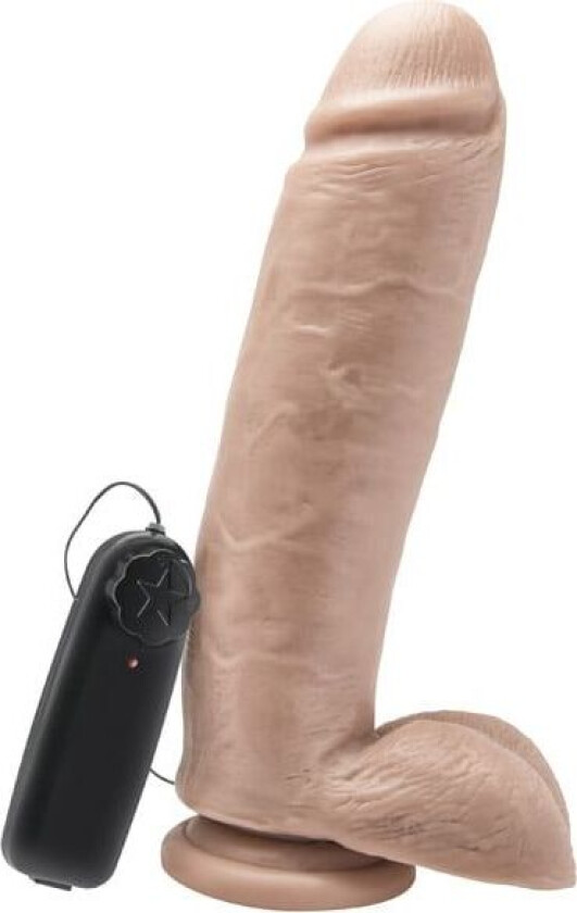 Dildo With Balls Vibrator 25,5cm Vibrerende dildo