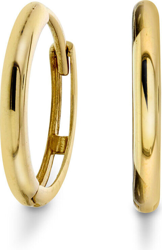 , Øreringer i 585 gult gull som er 15 mm i diameter