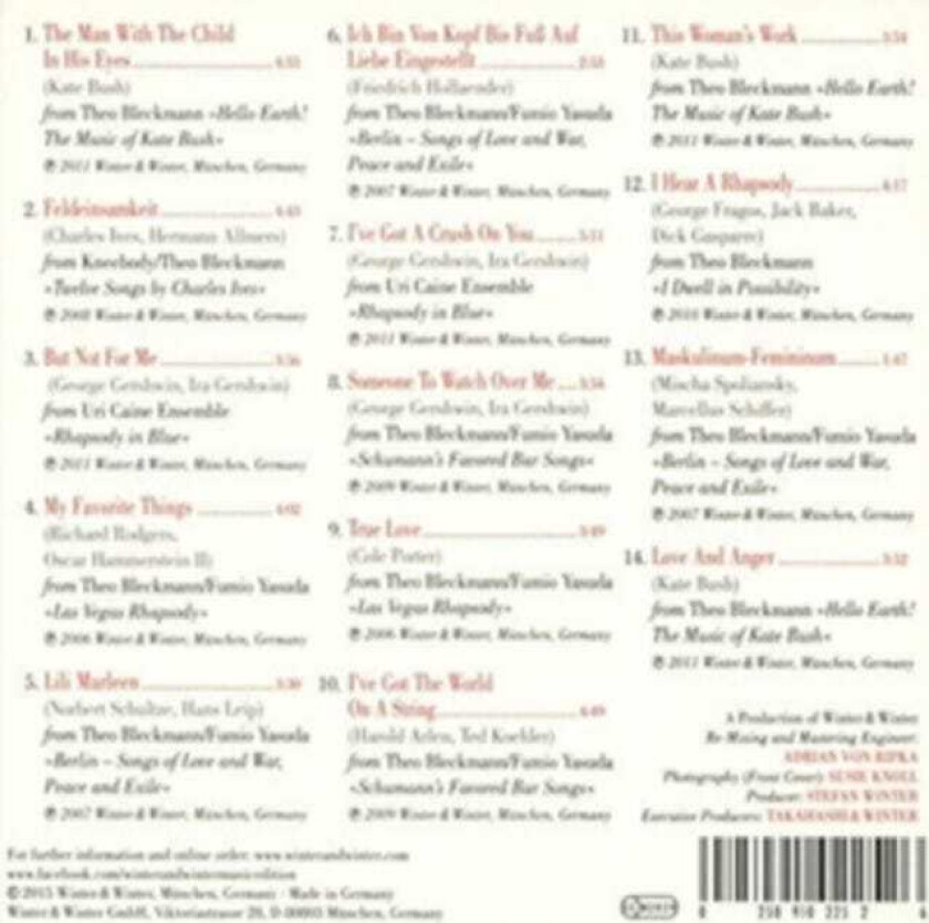 Theo Bleckmann : Love Song CD (2018)