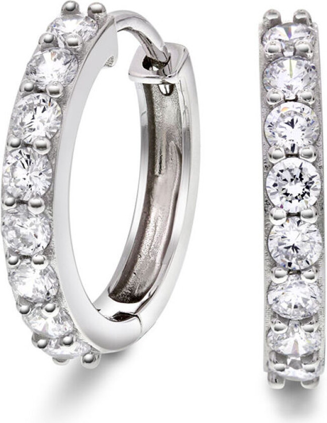 , Øreringer 925 i sølv med zirkonia