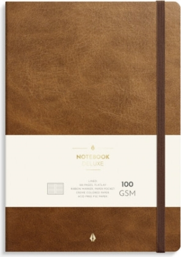 Notatbok B5 Brown Deluxe Linjert Burde