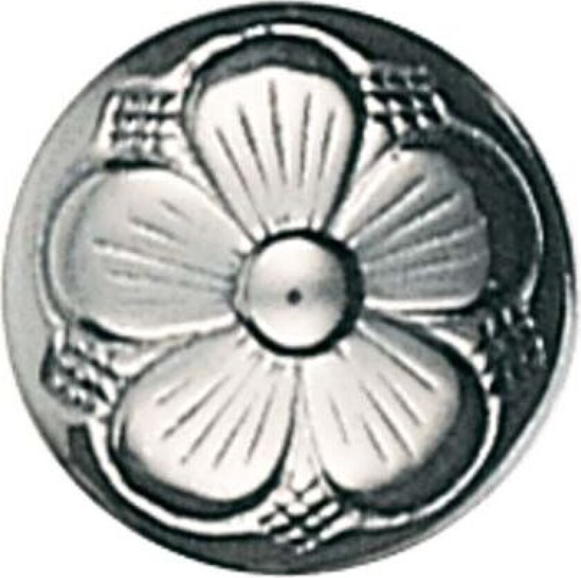 Bilde av Knapp i 830 oksidet sølv med blomstermotiv