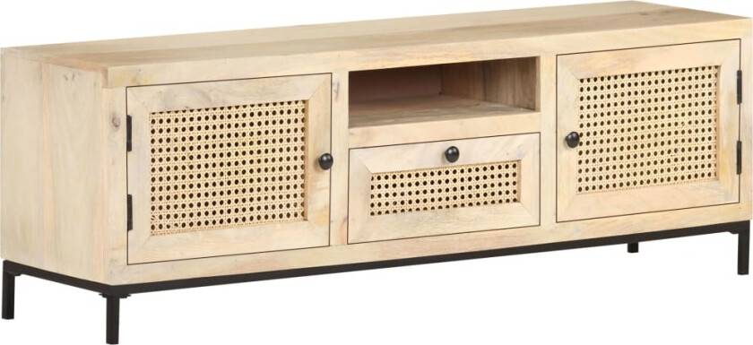 TV-benk 120x30x40 cm heltre mango med naturlig stokk