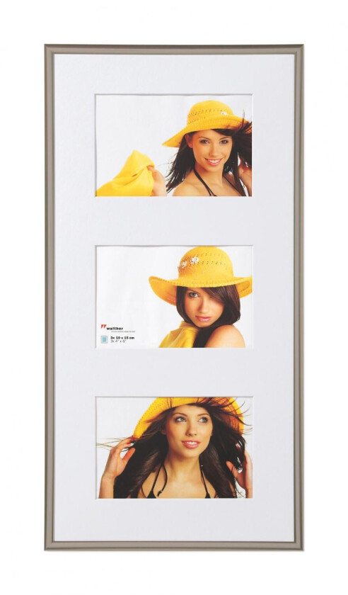 Ramme New Lifestyle Stål - 3 Bilder 10x15 Cm