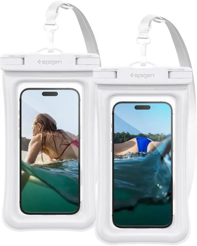 A610 Universell Flytende Vanntett Deksel - 2 Pack - Hvit / Gjennomsiktig (Maks. Mobil Str.: 170 x 90mm)