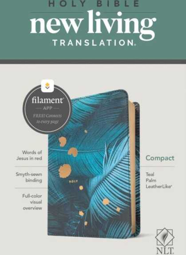 NLT Compact Bible, Filament Enabled Edition, Teal Palm