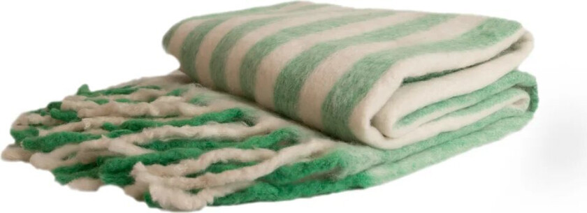 Edien pledd 125 x 150 cm Grønn/hvit