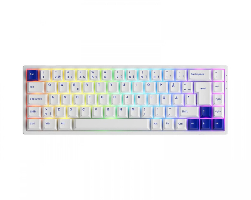 3068b Blue/white [ Cs Jelly Pink] - Trådløs Tastatur