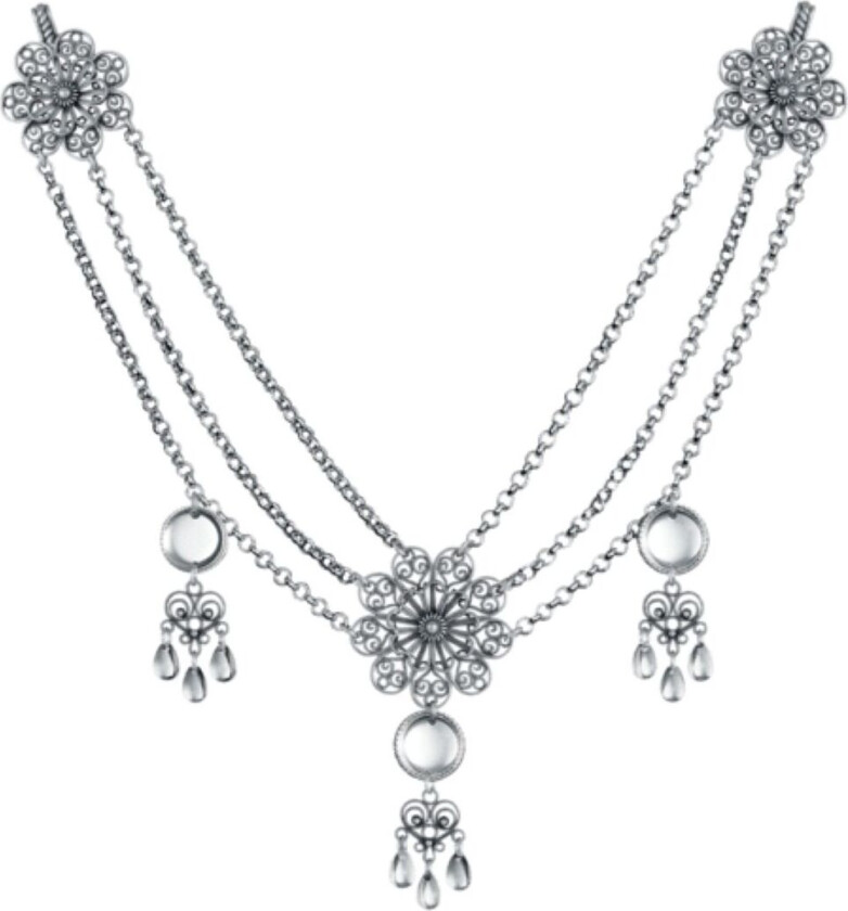 Kjede Hallingdal med 430 heng i 830 oksidert sølv