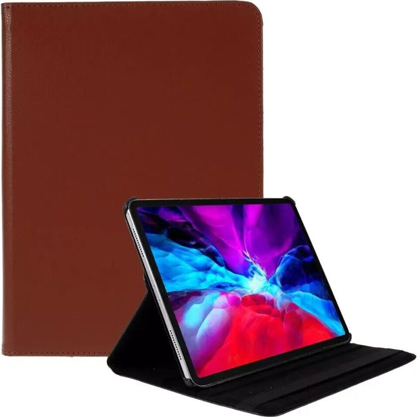 iPad Pro 12.9" (2022 / 2021) Flip Deksel Med Stativfunksjon - Brun