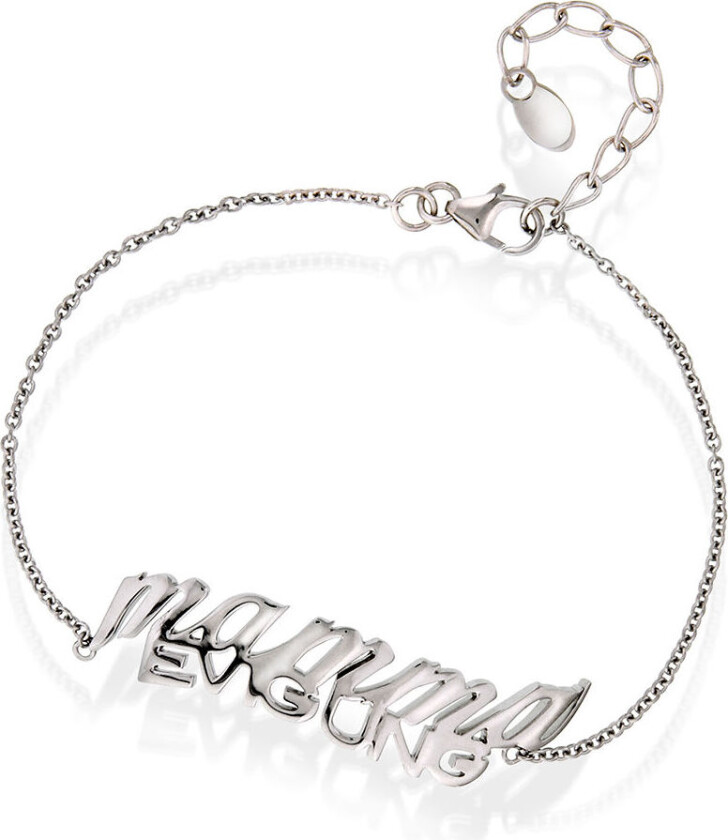 Armbånd i sølv med teksten mamma evig ung