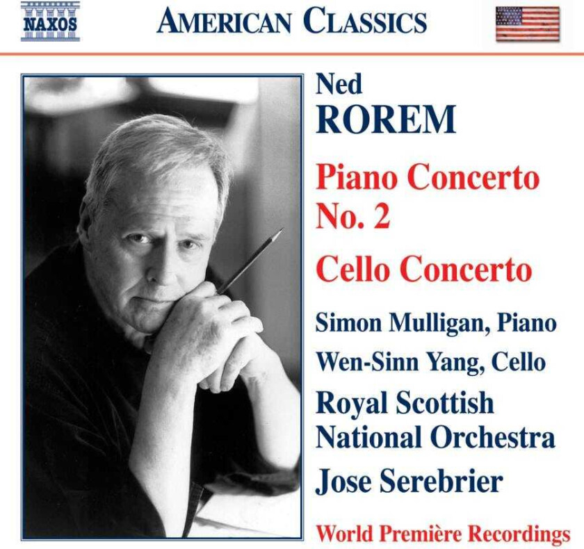 Ned Rorem : Piano Concerto No. 2, Cello Concerto (Serebrier, Rsno) CD (2007)