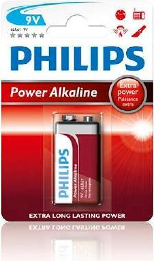 Power Alkaline Batteri 6LR61P1B/10
