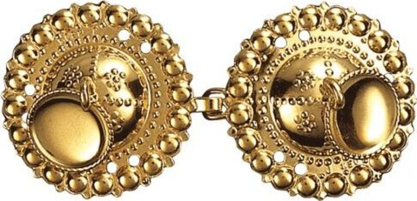 Spenne i 830 forgylt sølv med syhull