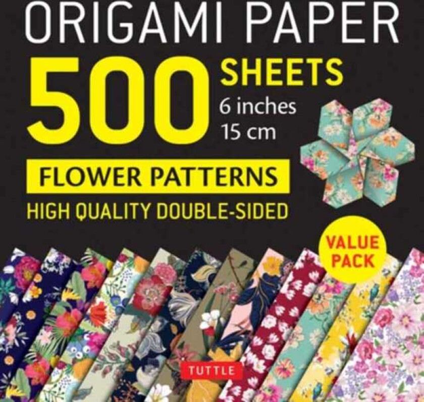 Origami Paper 500 sheets Flower Patterns 6" (15 cm)