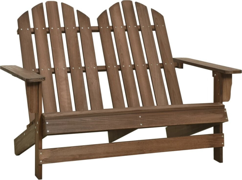 Adirondack hagestol 2-seters heltre gran brun