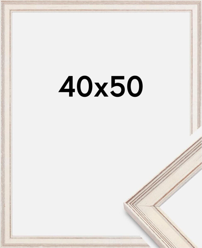 Ramme Shabby Chic Hvit 40x50 Cm