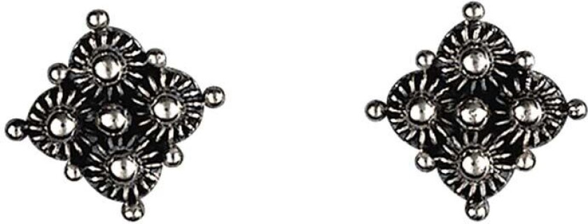 , Øredobber i 830 oksidert sølv