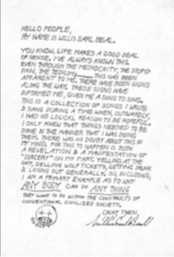 Willis Earl Beal : Acousmatic Sorcery CD Limited Album (2012)