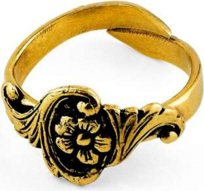 Bilde av Løkenbunad, Ring Rokokko i 925 forgylt sølv