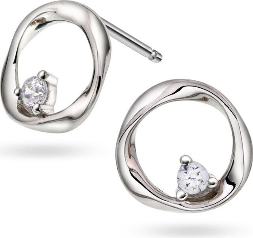 , Øredobber i 925 sølv med zirkonia