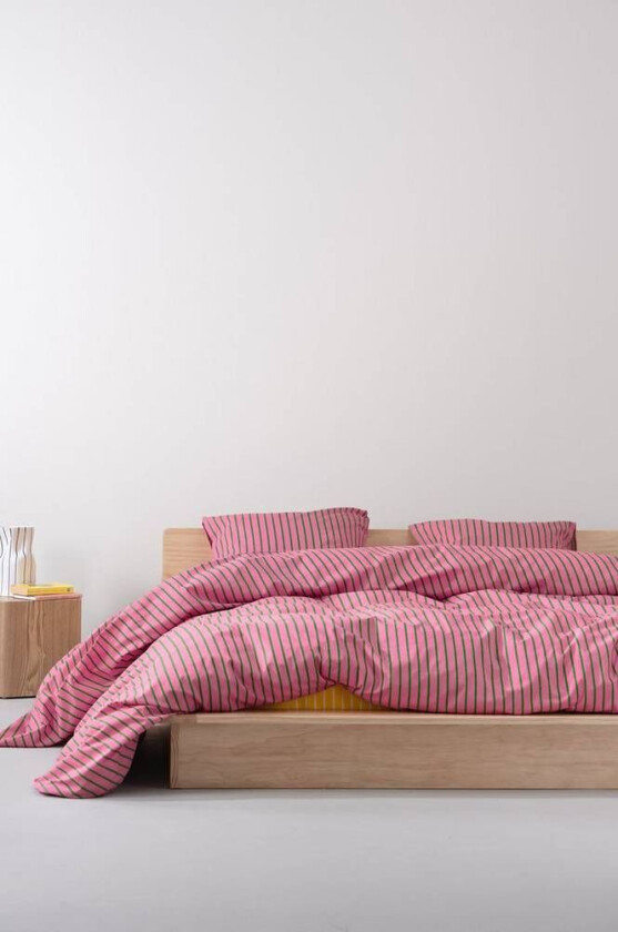 SIMA sengesett dobbeltseng økologisk Rosa/grønn