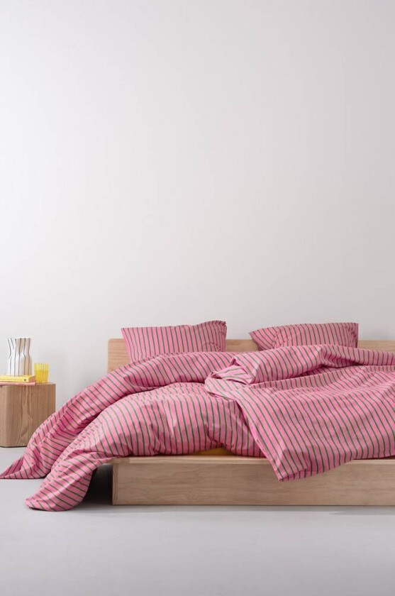 SIMA sengesett økologisk Rosa/grønn