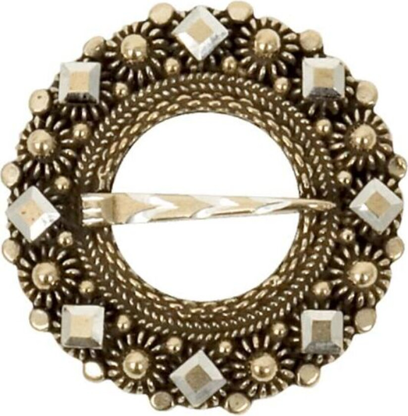 Bilde av Halsring Telemark i 830 antikkforgylt sølv, liten størrelse