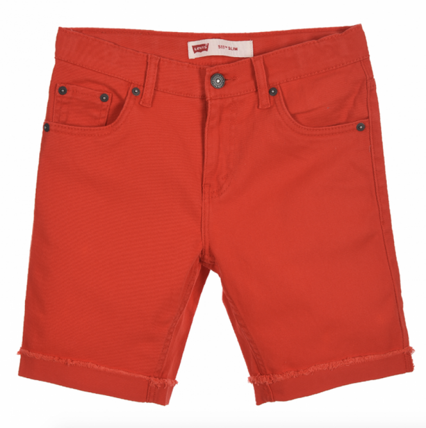 Rød  Denim Shorts