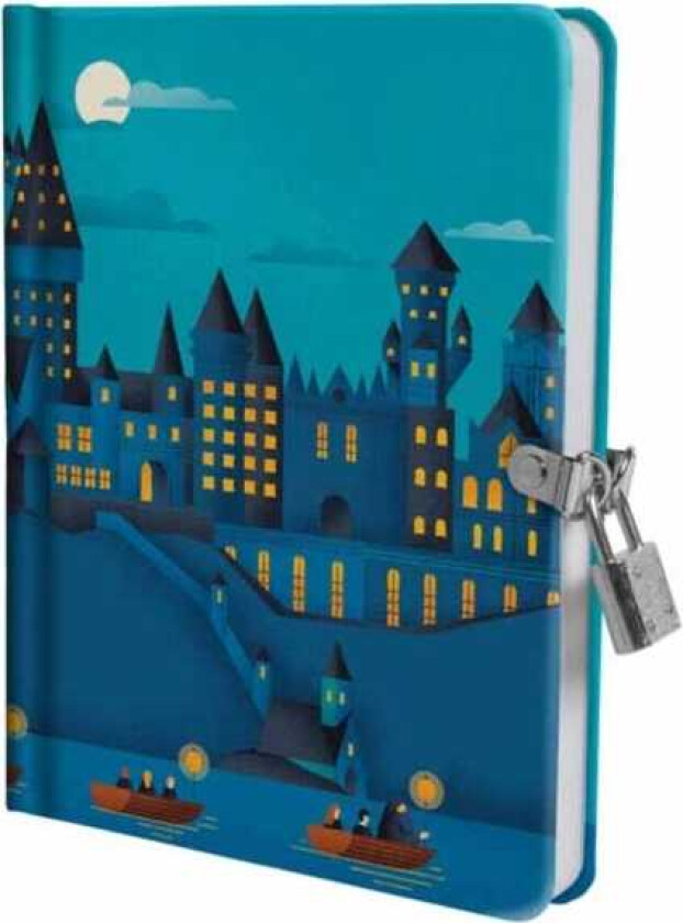 Harry Potter: Hogwarts Castle at Night Lock and Key Diary