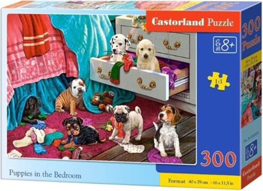 Puppies in the Bedroom 300 pcs, 300 stykker, Dyr, 8 år