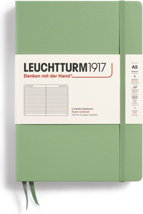 Leuchtturm1917 Notatbok A5 Hard Linjert Salvie Leuchtturm1917