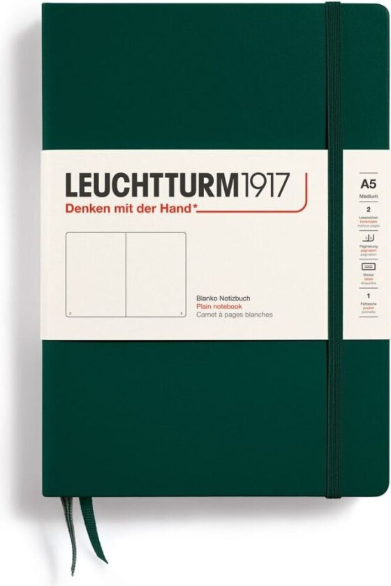 Leuchtturm1917 Notatbok A5 Hard Ulinjert Skoggrønn Leuchtturm1917